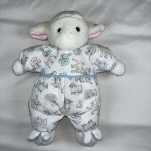 Vintage Carters Prestige Plush Lamb Rattle Bunny‎ Slippers Baby Toy #1892